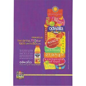 2009 Odwalla Fruit Juice Full Page Print Ad Original  u